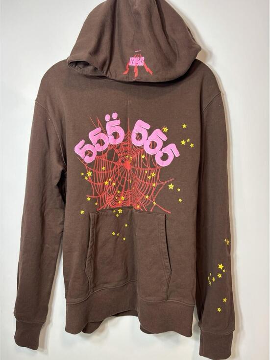 Other - Size M - Sp5der Worldwide Hoodie Angel Number 555 Brown Pink Young Thug Sp5der.